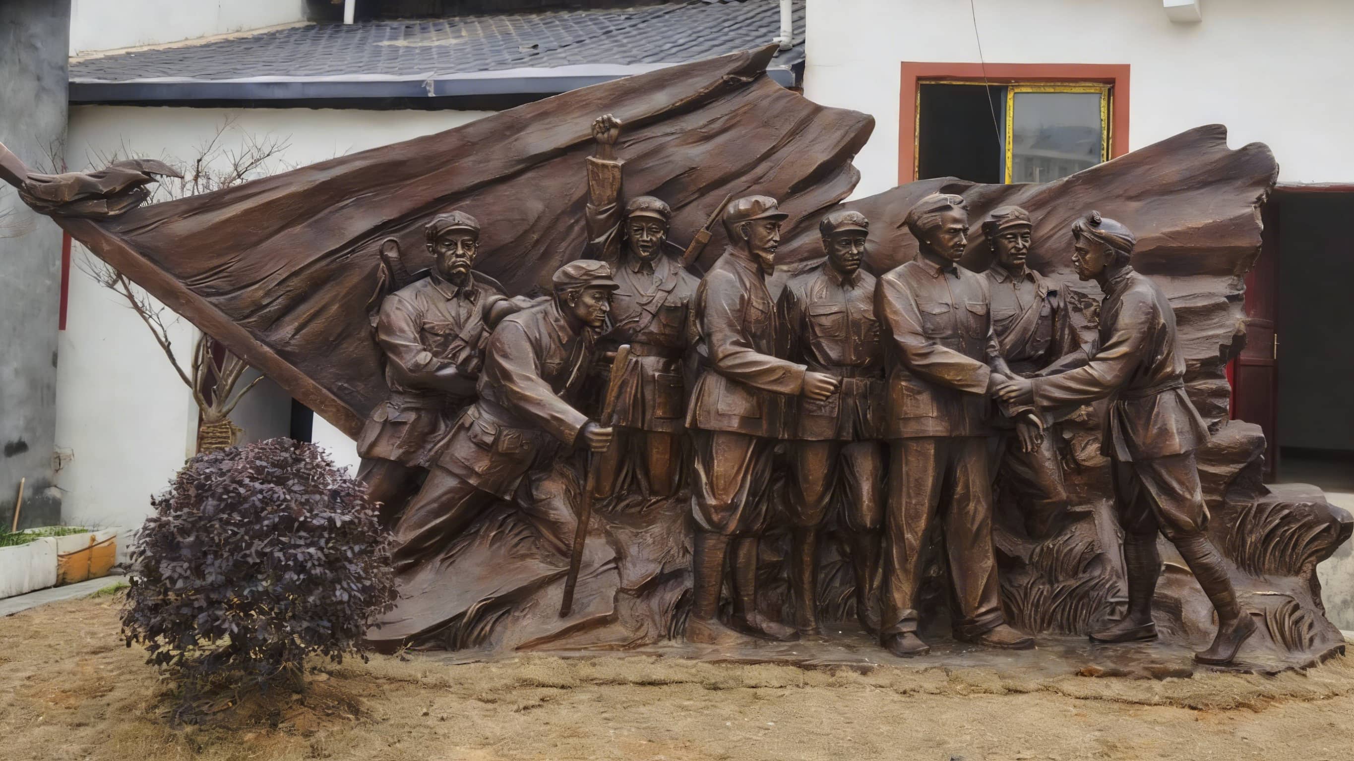 铜制雕塑（革命纪念地・星火聚首）